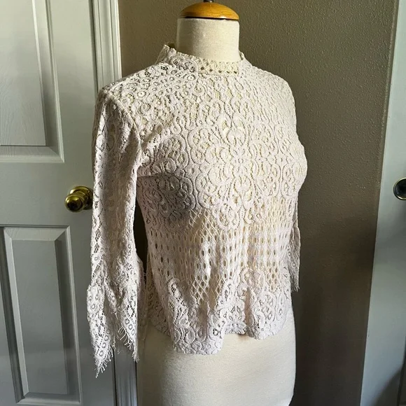 Zara lace l/s blouse - Picture 2 of 7